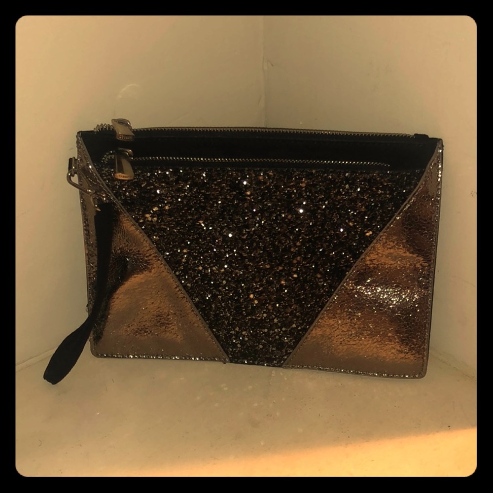Metallic and textured clutch